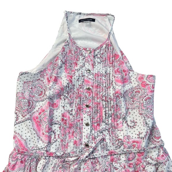 New Women’s Tommy Hilfiger Sleeveless Halter Neck Tiered Midi Dress Size 4 - Picture 5 of 10